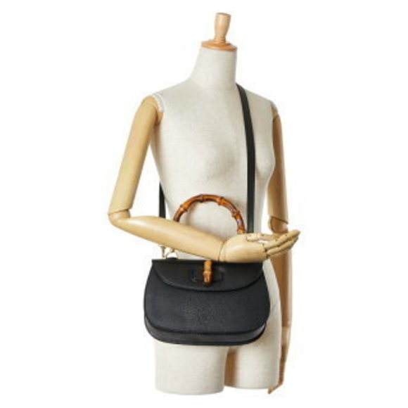 Gucci bamboo shoulder bag handbag black - Picture 10 of 10